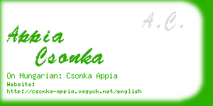 appia csonka business card